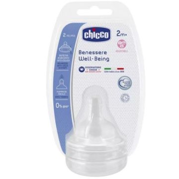 Chicco Tettarella Benessere Regol 2pezzi Silicone