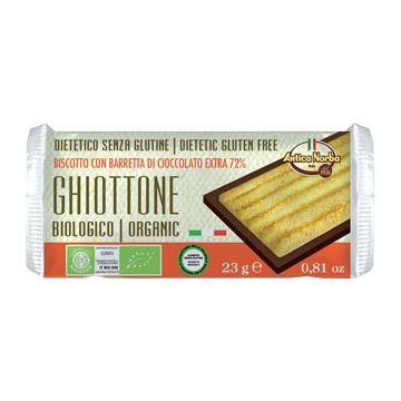 Ghiottone biscotto accoppiato con cioccolato extrafondente al 72% 23 g