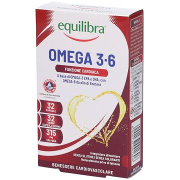 Equilibra Omega 3-6 Integratore Benessere Cardiovascolare 32 Perle