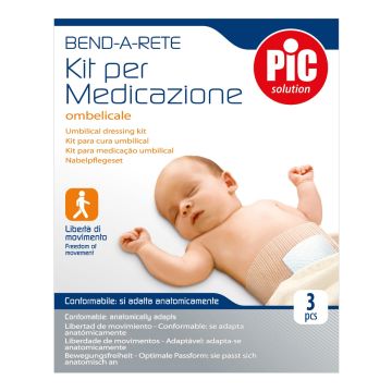 Pic Kit Medicazione Ombelicale Neonato 3 Pezzi