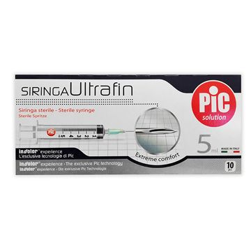 Pic Siringa 5ml Ago 23 Ultrafin 10 Pezzi Alta Qualità