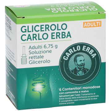 Glicerolo Carlo Erba Adulti 6,75g 6 Contenitori Monodose
