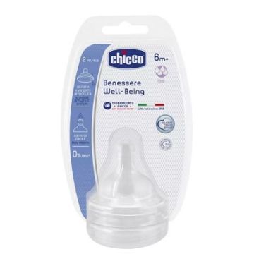 Chicco Tettarella Benessere Pappa 2pezzi Silicone