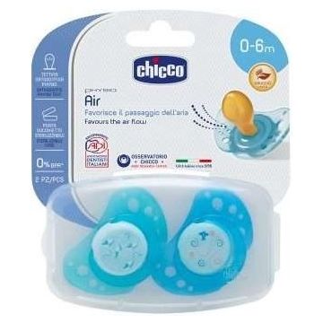 Chicco Succhietto air Caucciù boy 0-6m 2pezzi