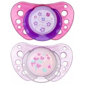 Chicco Succhietto air Caucciù girl 6-12m 2pezzi