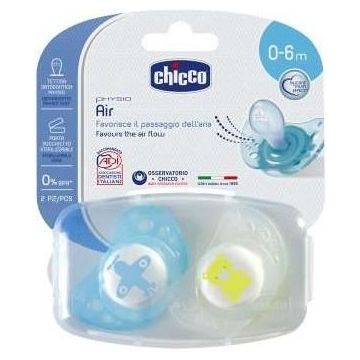Chicco Succhietto air Silicone lum 0-6m 2pezzi