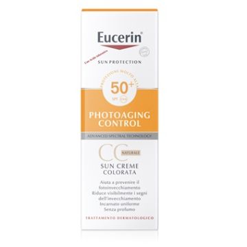 Eucerin Sun CC Cream SPF 50+ Crema Viso Colorata Naturale 50 ml