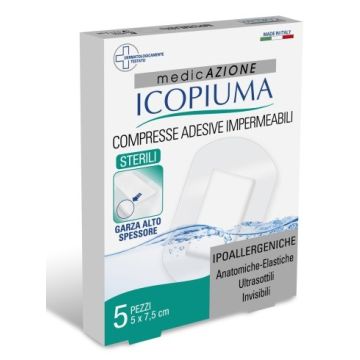 Icopiuma Compresse Ad.post-op.7,5x5