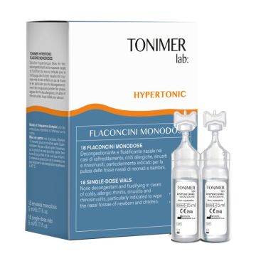 Tonimer Hypertonic Decongestionante Nasale 18 Flaconcini