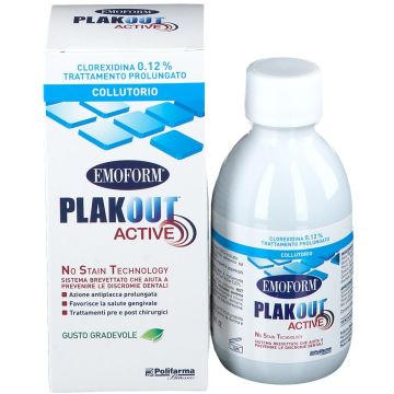 Emoform Plak Out Active 0,12% Collutorio con Clorexidina 200 ml
