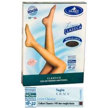Sauber Collant Linea Classica 140 Denari Colore Cioccolato Taglia 5