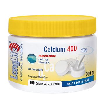 Longlife calcium latte 100 compresse 400 mg