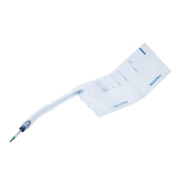 Catetere vescicale autolubrificante liquick x-treme plus rivestimento idrofilo con sacca raccogli urina diametro ch12 lunghezza 40 cm punta ergothan 2 fori sfalsati 30 pezzi