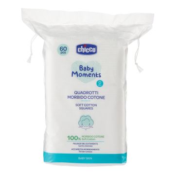 Chicco Baby Moments Quadrotti In Cotone 60 Pezzi