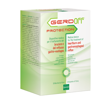 GerdOff Protection Sciroppo Contro Bruciore e Reflusso Gastro-Esofageo 20 Bustine