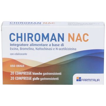 Chiroman Nac Integratore Fertilità Maschile 20 Compresse Bianche + 20 Compresse Gialle