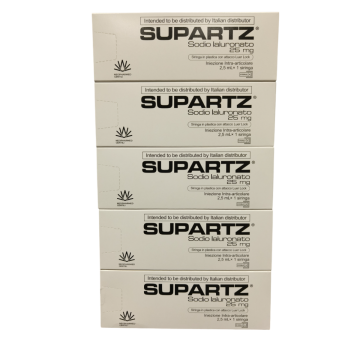 Supartz Siringa Intrarticolare Preriempita Ialurato di Sodio 2,5 ml 25 Mg 5 Pezzi