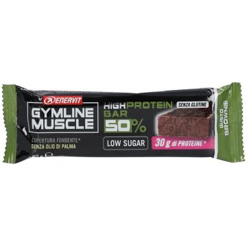 Enervit Gymline Muscle High Protein Bar 50% Barretta Proteica Brownie 60 g