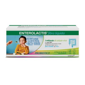 Enterolactis Fibra Liquida Integratore Di Fermenti Lattici 12 Flaconcini 10 ml