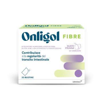 Onligol Fibra integratore Per Regolarità intestinale Gusto Prugna 20 Bustine