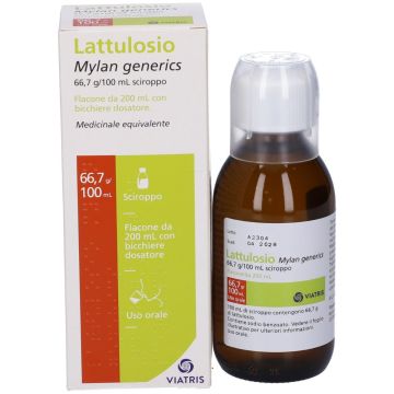 Lattulosio Mylan 66,7g / 100ml Sciroppo Lassativo Flacone 200 Ml