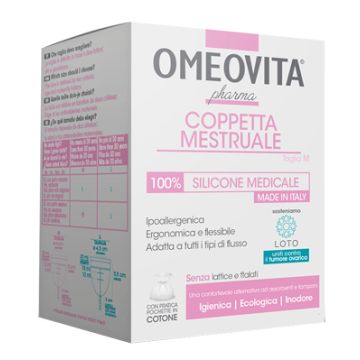 Omeovita pharma coppetta mestruale taglia m + sacchetto cotone