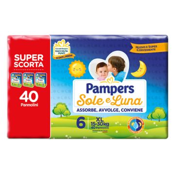 Pampers sole&luna trio xl 40 pezzi