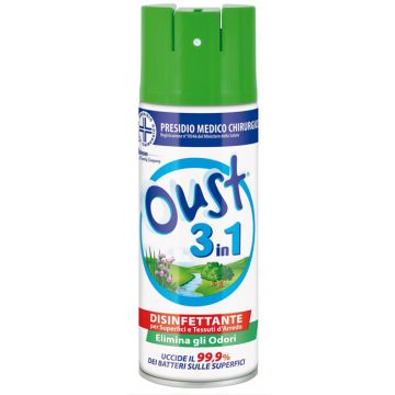 Oust 3 in 1 disinfettante per superfici e tessuti d'arredo 400 ml