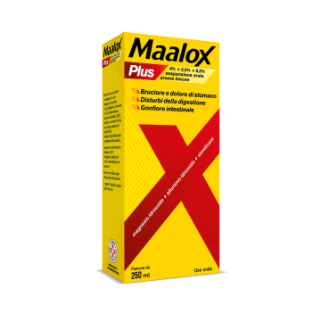 Maalox Plus Bruciore di Stomaco, Sospensione Orale contro bruciore, dolore, iperacidità di stomaco 250 ml