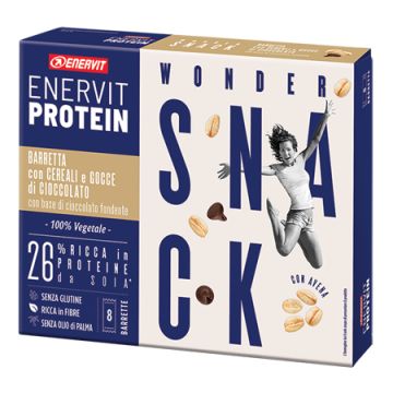 ENERVIT PROTEIN Snack Cereali e Cioccolato 8 Pezzi 25 g