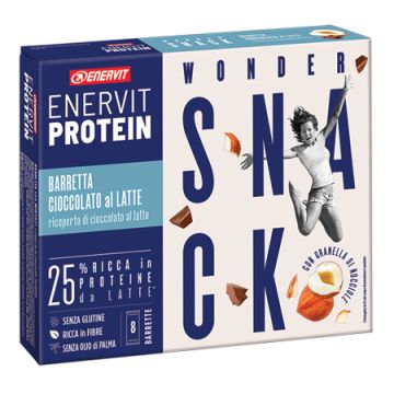 Enervit protein snack cioccolato latte 8 barrette 27 g