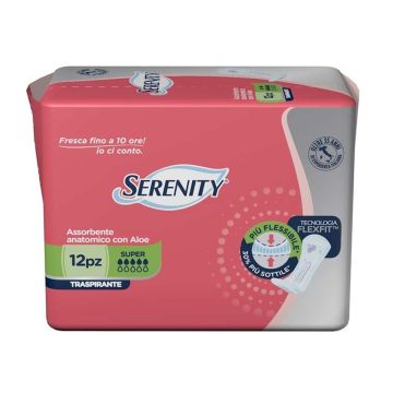 Serenity Assorbente Anatomico FlexFit Super Pannolone per Incontinenza 12 Pezzi