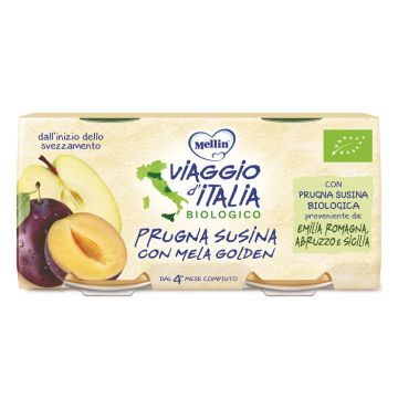 Mellin omogeneizzato prugna mela golden 2 x 100 g