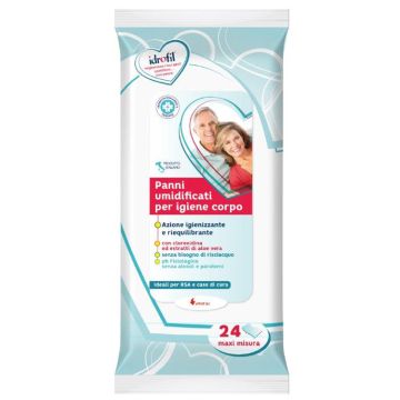 IDROFIL - 24 panni umidificati per l'igiene del corpo