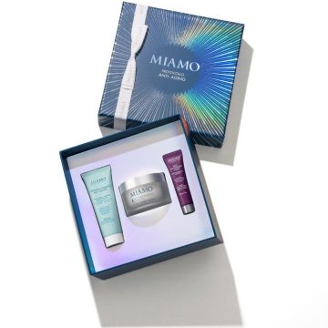 Miamo Protocollo Anti-Aging Cofanetto Galaxy Christmas Restructuring Cream 50 ml + Vitamin Complex da 50 ml + Anti-Glycoxidant Masque 10 ml
