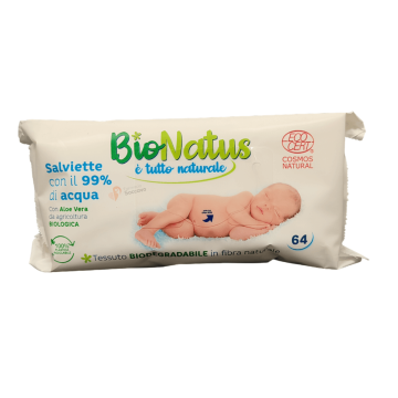 Idrofil Salviettine Bionatus Con Aloe Vera 64 Pezzi