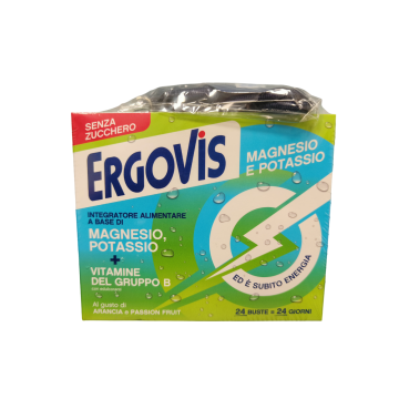Ergovis Integratore Di Magnesio Potassio Vitamine Senza Zucchero 24 Buste 