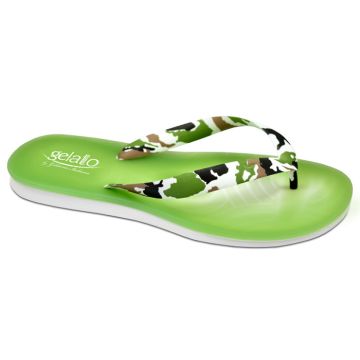Infradito gelato uomo con plantare gel camouflage/lime 44/45 1 paio