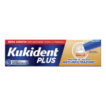 Kukident Plus Sigillo Adesivo Per Dentiere Tubo Piccolo 40g