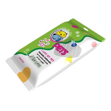 A+Cure I Love My Pet Salviette Pop-Up Aloe Vera 20 Pezzi Ricarica