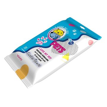 A+Cure I Love My Pet Salviette Pop-Up Muschio Bianco 20 Pezzi Ricarica