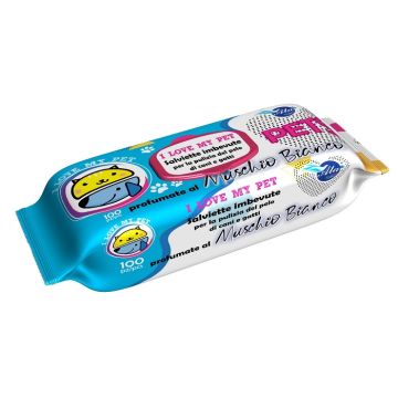 A+Cure I Love My Pet Salviette Pop-Up Muschio Bianco 100 Pezzi Ricarica