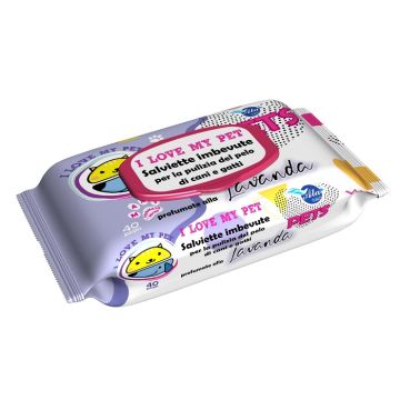 A+Cure I Love My Pet Salviette Pop-Up Lavanda 40 Pezzi Ricarica