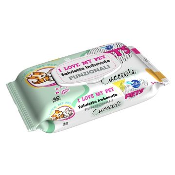 A+Cure I Love My Pet Funzionale Salviette Pop-Up Cuccioli 40 Pezzi Ricarica