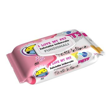 A+Cure I Love My Pet Funzionale Salviette Pop-Up Parti Intime 40 Pezzi Ricarica