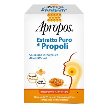 Apropos Estratto Puro di Propoli Spray + Contagocce 20 ml