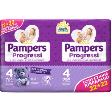 Pampers progressi maxi pannolino 4 7-18kg 44 pezzi