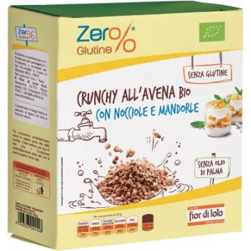 Zero% glutine crunchy all'avena mandorle e nocciola senza glutine 375 g