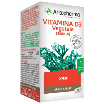 Arkopharma Vitamina D3 Vegetale Integratore 45 Capsule