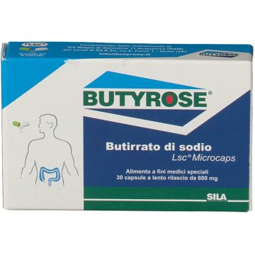 Butyrose Integratore di Butirrato di sodio Per L'intestino 30 Capsule